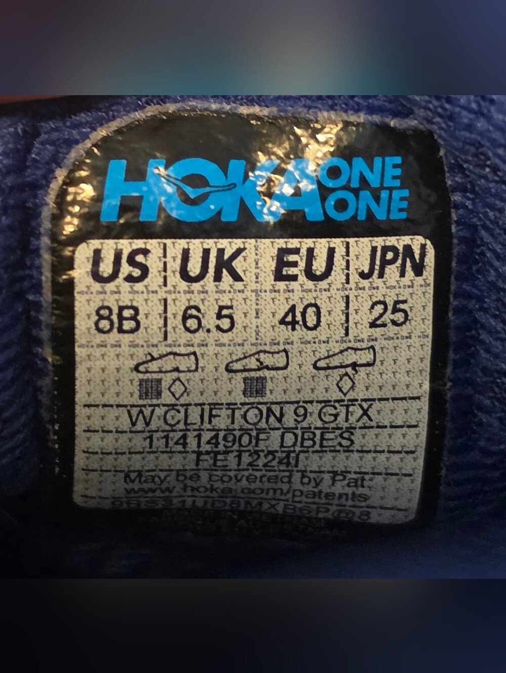 Hoka Women's Blue Sneakers with Pink Accent - Picture 7 of 7